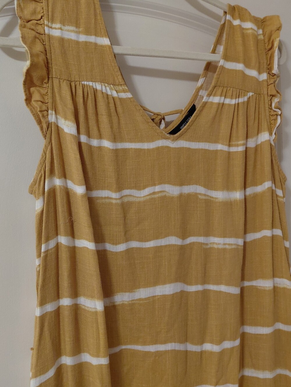 Mustard Boho Linen Blend Dress - Picture 7 of 10